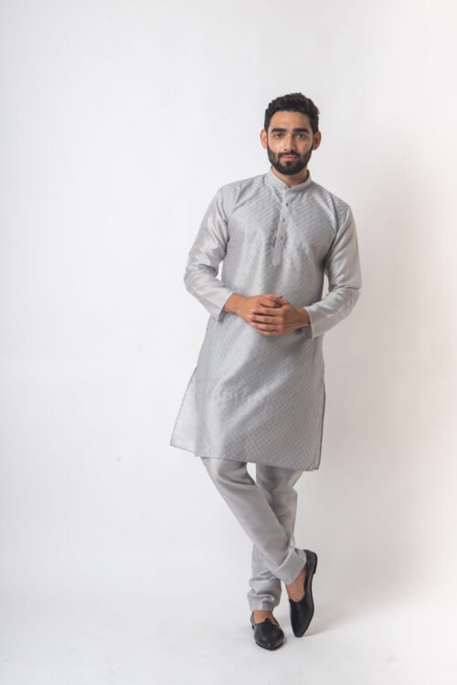 Square Thread Kurta Grey