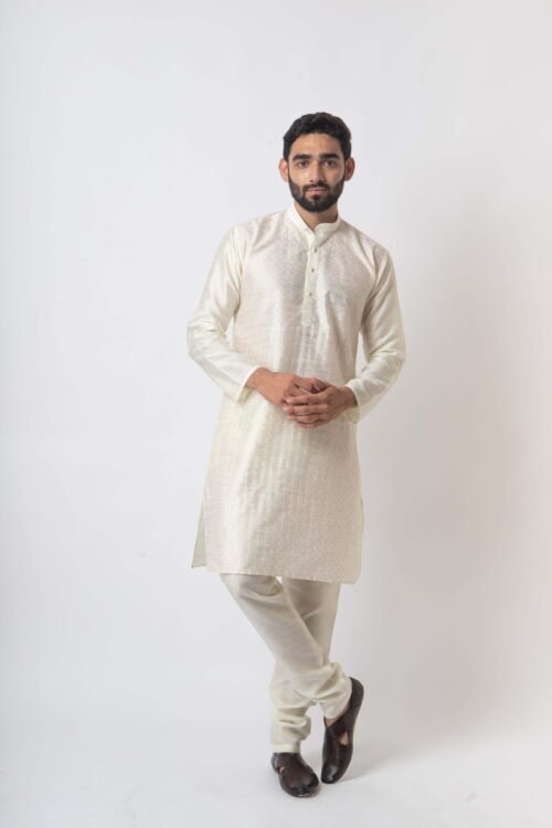 Square Thread Kurta OFF White